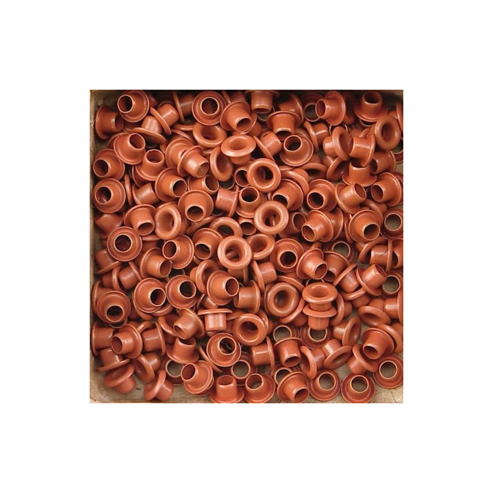 Set Eyelets 5 mm mid brown 25 piezas