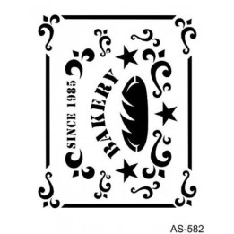 Stencil AS582 BAKERY 21x30