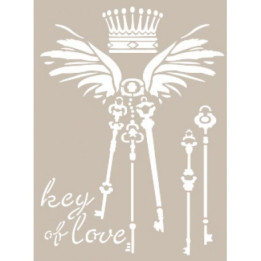 Stencil AS536 KEY OF LOVE