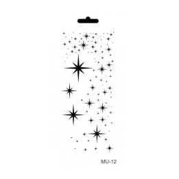 Stencil Mix Media 012 ESTRELLAS 10x25