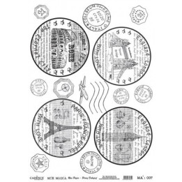 Papel De Arroz 007 SELLOS VIAJE