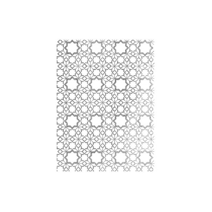 Papel De Arroz 04 Fondo PLATA MOSAICO ESTRELLA