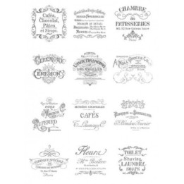 Papel De Arroz 36 Fondo PLATA SELLOS VINTAGE