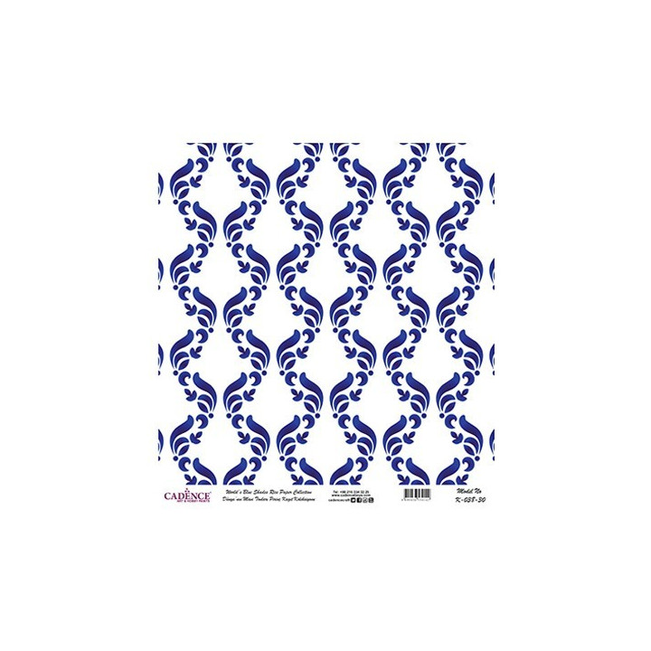 Papel de Arroz038 ROLLO AZUL 60x60cm CADENCE