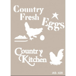 Stencil AS428 COUNTRY FRESH EGGS