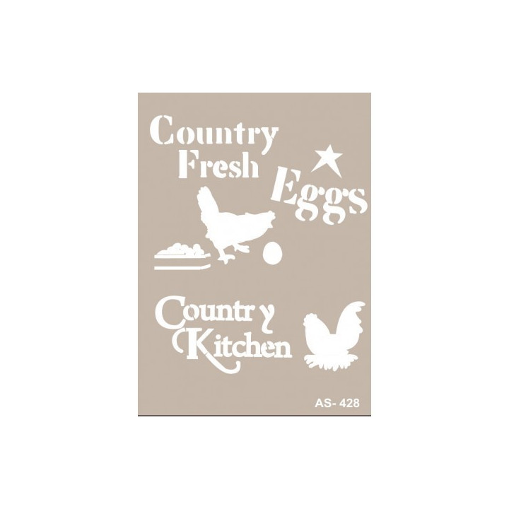 Stencil AS428 COUNTRY FRESH EGGS