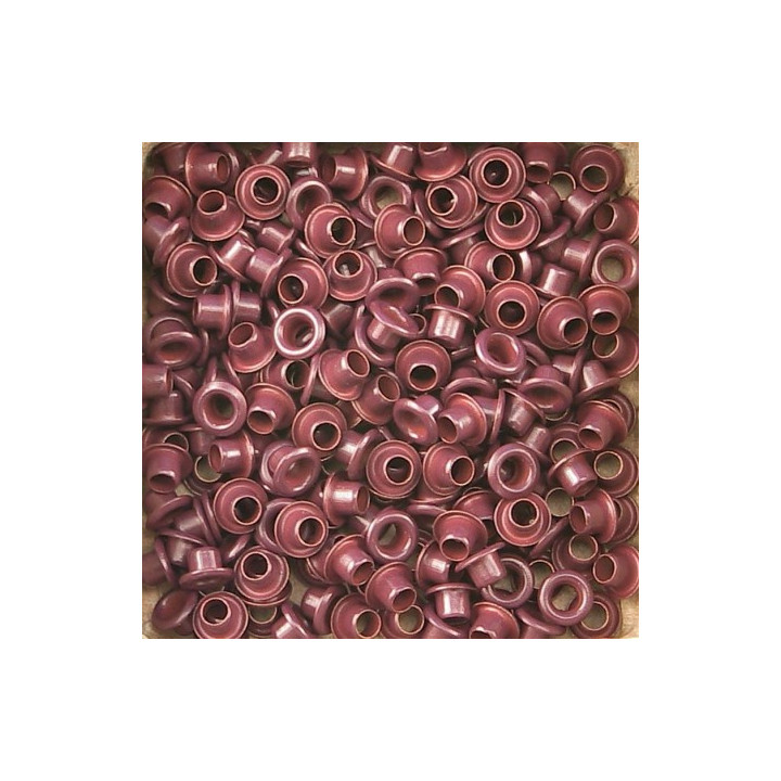 Set Eyelets 5 mm burgundy 25 piezas