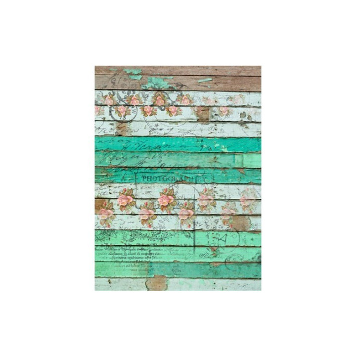Papel de Arroz 443 MADERA VERDE.*