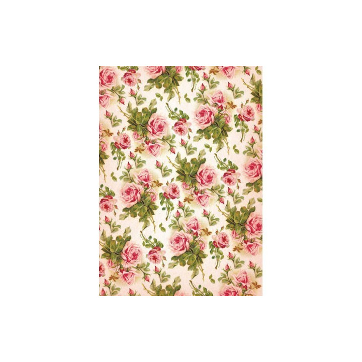 Papel de Arroz FONDO ROSAS