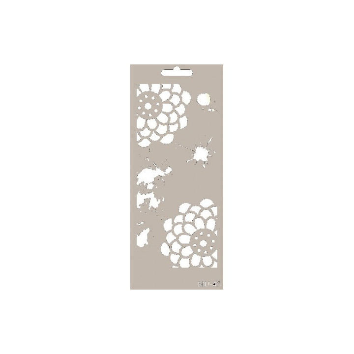 Stencil Mix Media FLORES Y MANCHAS
