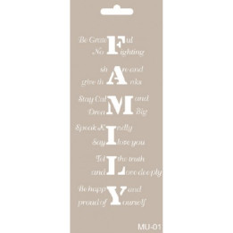 Stencil Mixed Media FAMILY