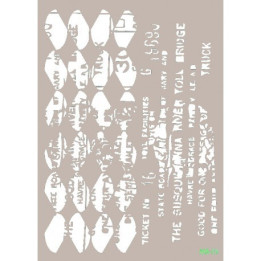 Stencil Mixed Media ROMBOS TEXTO