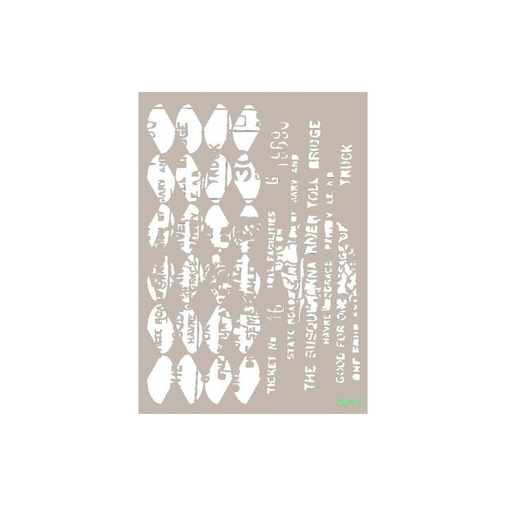 Stencil Mixed Media ROMBOS TEXTO