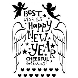 Stencil AS554 HAPPY NEW YEAR 21x30