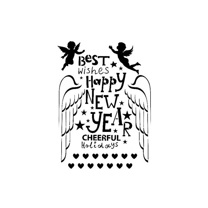 Stencil AS554 HAPPY NEW YEAR 21x30
