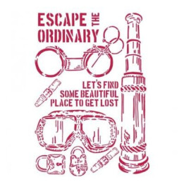 KSG456 Stencil A4 Lady Vagabond scape the ordinary
