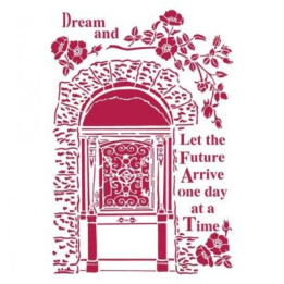 KSG454 Stencil A4 Lady Vagabond dream Stamperia