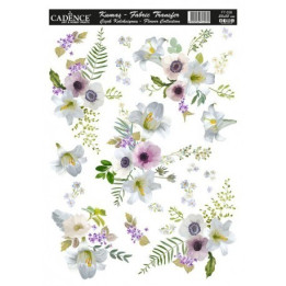 FT038 TELA Flowers transferentzia 25x35