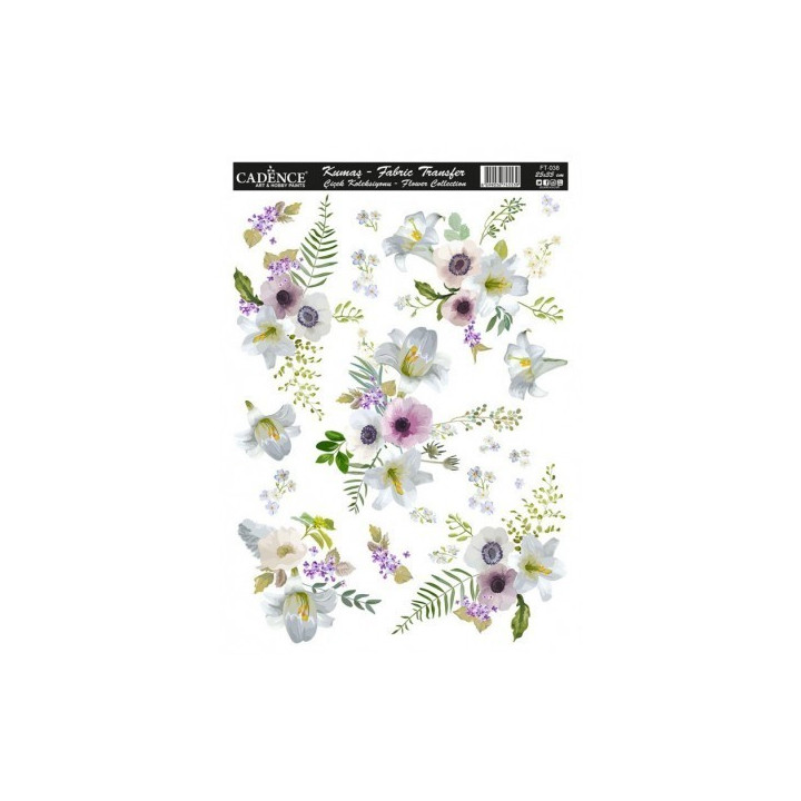 FT038 TELA Flowers transferentzia 25x35