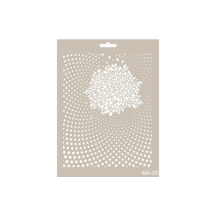 Stencil Mix Media FLOR PUNTOS