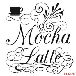 Stencil MOCHA LATTE 50 25x25cm