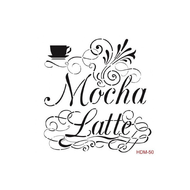 Stencil MOCHA LATTE 50 25x25cm