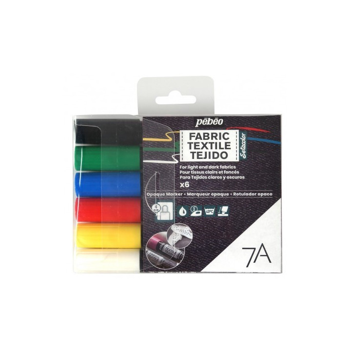 Set Rotuladores Textil A7, BÁSICO 4mm