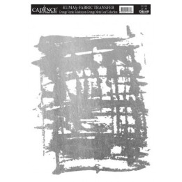 Transfer TELA Grunge Prata 21x30
