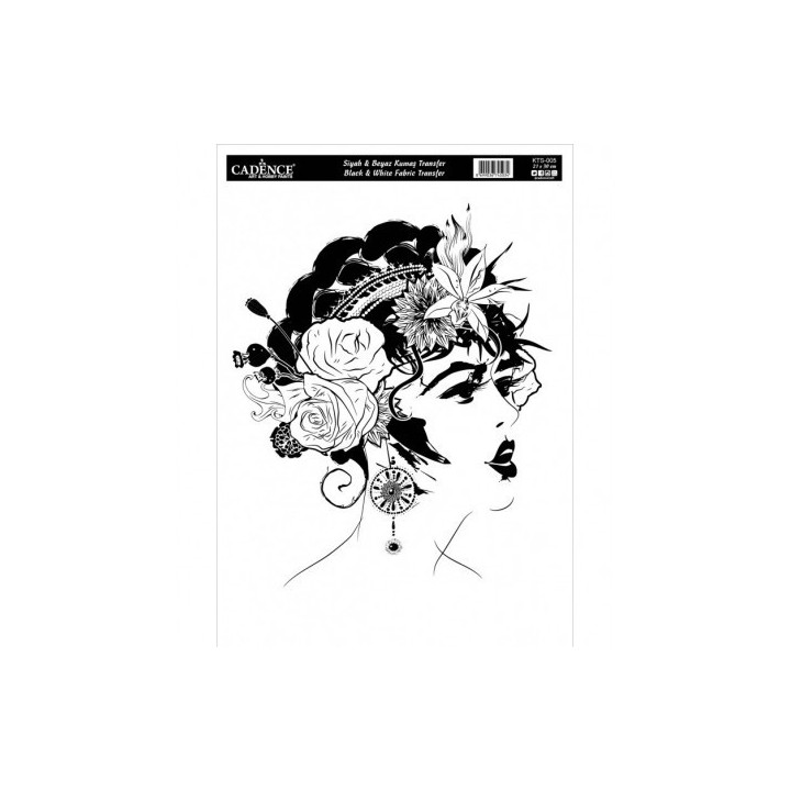 KTS005 Tela Transfer W&B 21x30cm